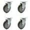 Service Caster 5 Inch Gray Polyurethane Wheel Swivel Top Plate Caster Set SCC-20S514-PPUB-TP2-4 - alternate 1